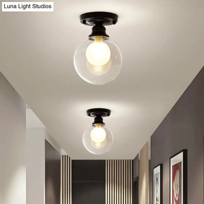 DecorBites™ DecorBites™ Contemporary Clear Glass Flush Mount Ceiling Light for Bedroom