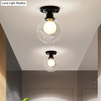 DecorBites™ DecorBites™ Contemporary Clear Glass Flush Mount Ceiling Light for Bedroom