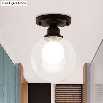 DecorBites™ DecorBites™ Contemporary Clear Glass Flush Mount Ceiling Light for Bedroom