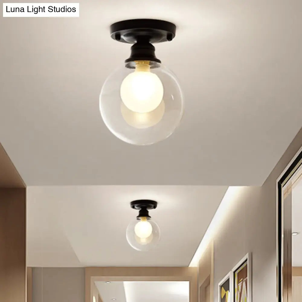 DecorBites™ DecorBites™ Contemporary Clear Glass Flush Mount Ceiling Light for Bedroom