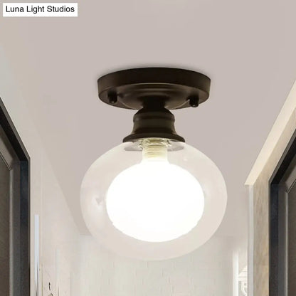 DecorBites™ DecorBites™ Contemporary Clear Glass Flush Mount Ceiling Light for Bedroom