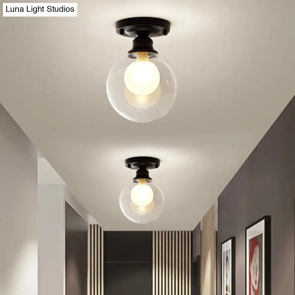 DecorBites™ DecorBites™ Contemporary Clear Glass Flush Mount Ceiling Light for Bedroom