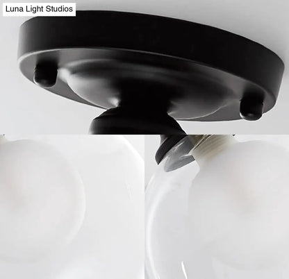 DecorBites™ DecorBites™ Contemporary Clear Glass Flush Mount Ceiling Light for Bedroom