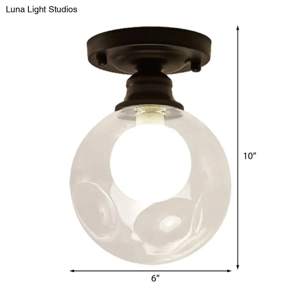 DecorBites™ DecorBites™ Contemporary Clear Glass Flush Mount Ceiling Light for Bedroom