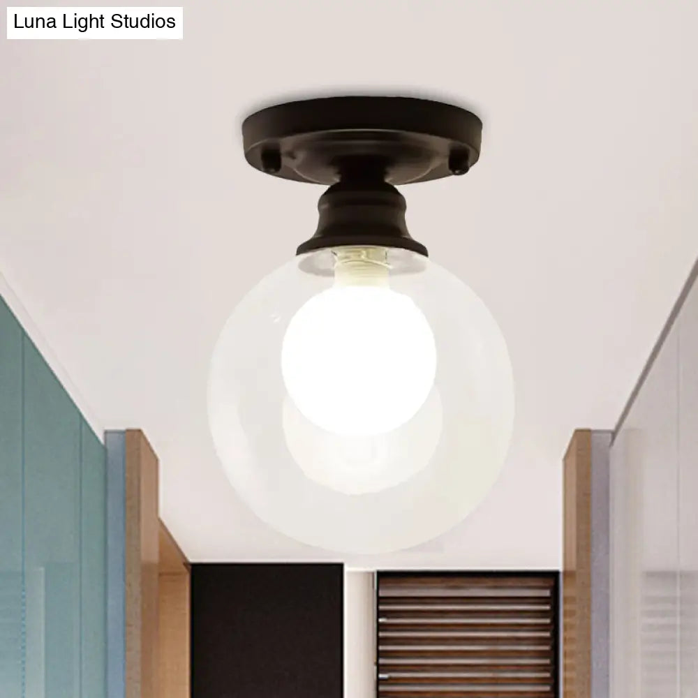 DecorBites™ DecorBites™ Contemporary Clear Glass Flush Mount Ceiling Light for Bedroom