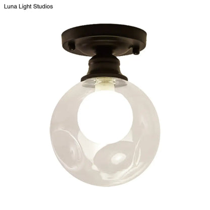 DecorBites™ DecorBites™ Contemporary Clear Glass Flush Mount Ceiling Light for Bedroom