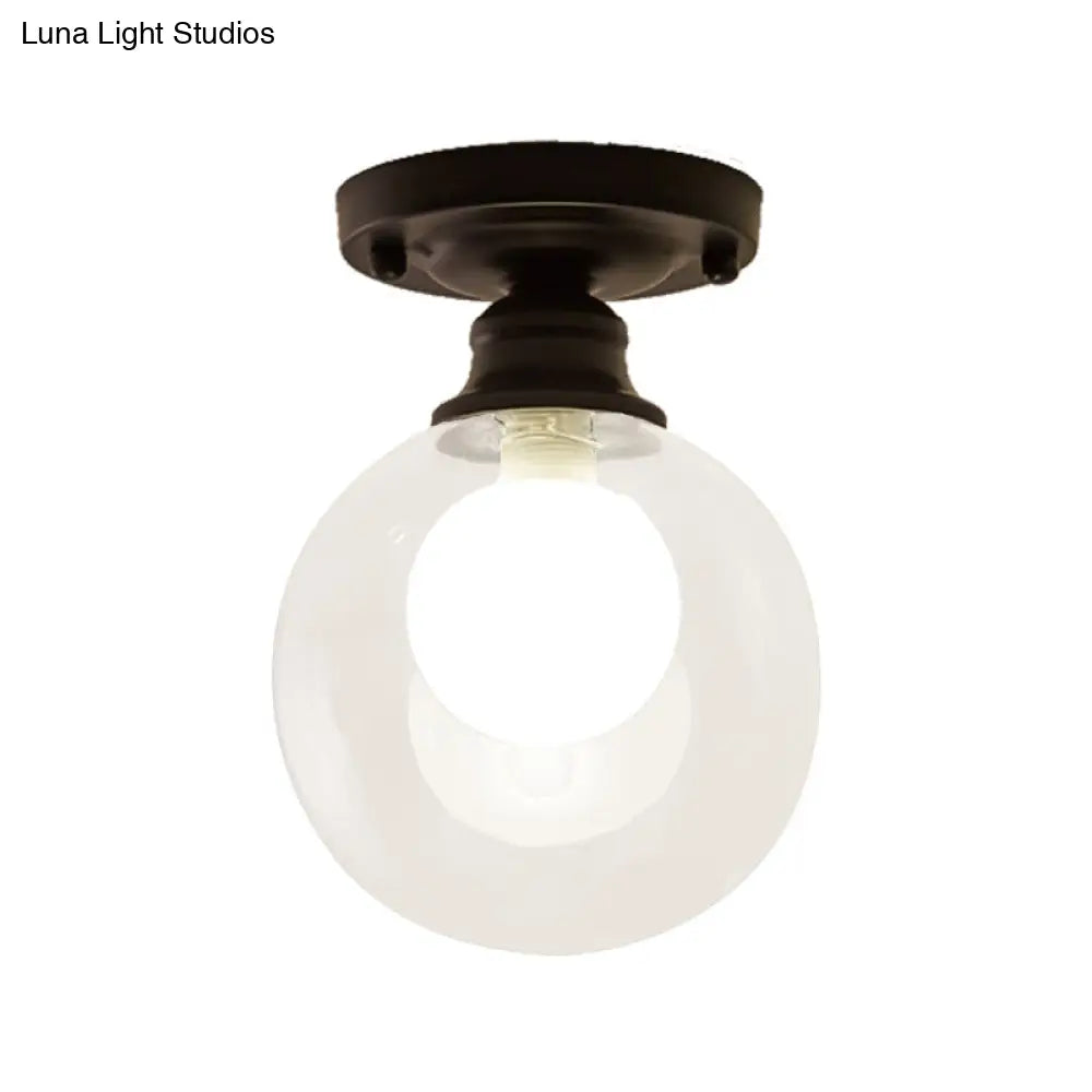 DecorBites™ DecorBites™ Contemporary Clear Glass Flush Mount Ceiling Light for Bedroom