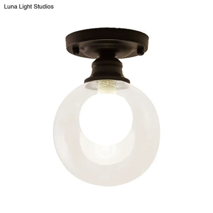 DecorBites™ DecorBites™ Contemporary Clear Glass Flush Mount Ceiling Light for Bedroom