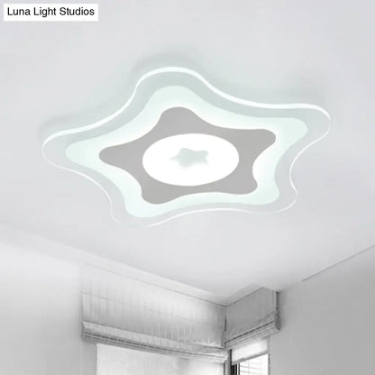 DecorBites™ DecorBites™ Contemporary Clear Starfish LED Flush Ceiling Light for Kids Bedroom