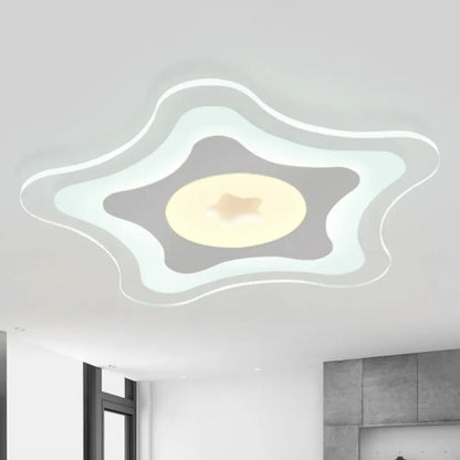 DecorBites™ DecorBites™ Contemporary Clear Starfish LED Flush Ceiling Light for Kids Bedroom