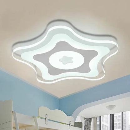 DecorBites™ DecorBites™ Contemporary Clear Starfish LED Flush Ceiling Light for Kids Bedroom