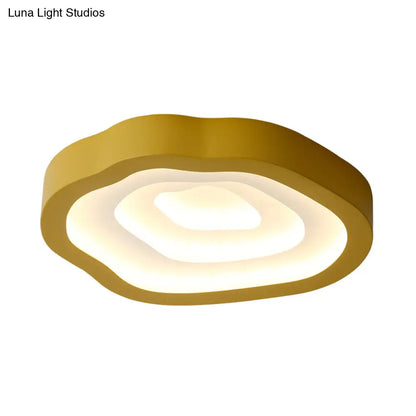 DecorBites™ DecorBites™ Contemporary Cloud LED Flushmount Ceiling Light Fixture in Black/Yellow/Blue - Warm/White Light Options