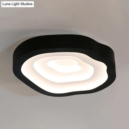 DecorBites™ DecorBites™ Contemporary Cloud LED Flushmount Ceiling Light Fixture in Black/Yellow/Blue - Warm/White Light Options