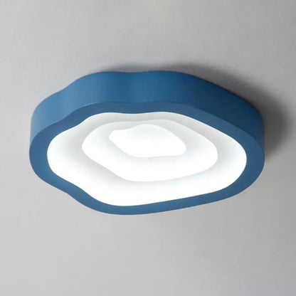 DecorBites™ DecorBites™ Contemporary Cloud LED Flushmount Ceiling Light Fixture in Black/Yellow/Blue - Warm/White Light Options