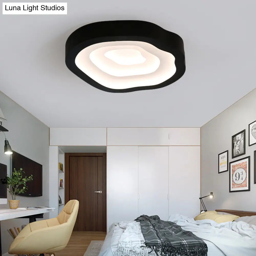 DecorBites™ DecorBites™ Contemporary Cloud LED Flushmount Ceiling Light Fixture in Black/Yellow/Blue - Warm/White Light Options