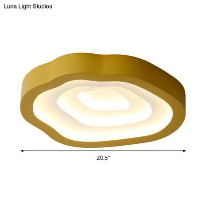 DecorBites™ DecorBites™ Contemporary Cloud LED Flushmount Ceiling Light Fixture in Black/Yellow/Blue - Warm/White Light Options