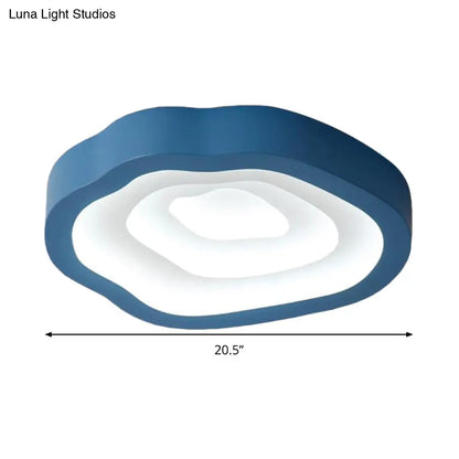 DecorBites™ DecorBites™ Contemporary Cloud LED Flushmount Ceiling Light Fixture in Black/Yellow/Blue - Warm/White Light Options