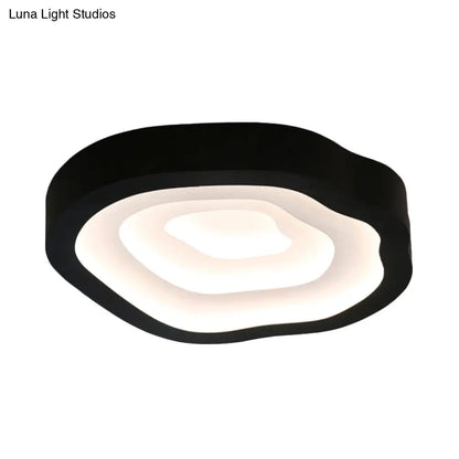 DecorBites™ DecorBites™ Contemporary Cloud LED Flushmount Ceiling Light Fixture in Black/Yellow/Blue - Warm/White Light Options