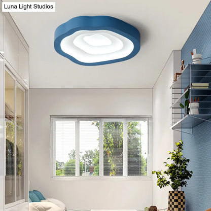 DecorBites™ DecorBites™ Contemporary Cloud LED Flushmount Ceiling Light Fixture in Black/Yellow/Blue - Warm/White Light Options
