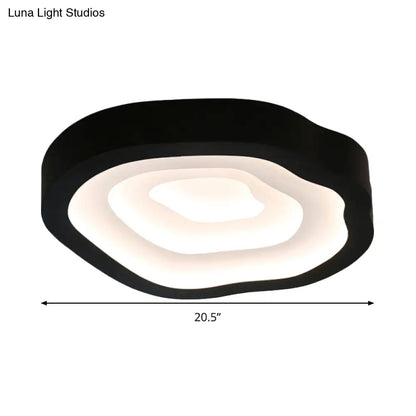 DecorBites™ DecorBites™ Contemporary Cloud LED Flushmount Ceiling Light Fixture in Black/Yellow/Blue - Warm/White Light Options