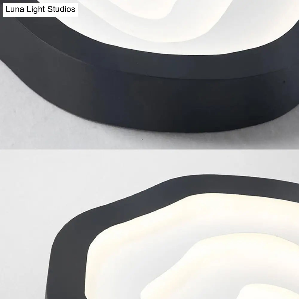 DecorBites™ DecorBites™ Contemporary Cloud LED Flushmount Ceiling Light Fixture in Black/Yellow/Blue - Warm/White Light Options