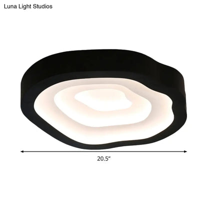 DecorBites™ DecorBites™ Contemporary Cloud LED Flushmount Ceiling Light Fixture in Black/Yellow/Blue - Warm/White Light Options
