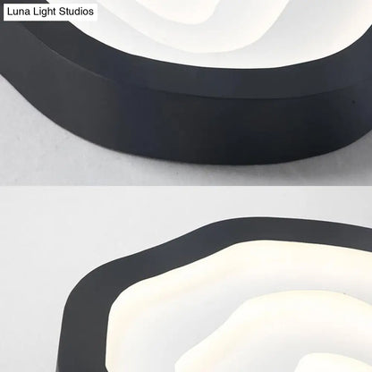 DecorBites™ DecorBites™ Contemporary Cloud LED Flushmount Ceiling Light Fixture in Black/Yellow/Blue - Warm/White Light Options