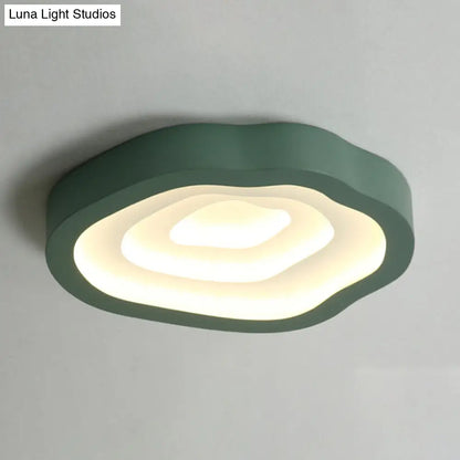 DecorBites™ DecorBites™ Contemporary Cloud LED Flushmount Ceiling Light Fixture in Black/Yellow/Blue - Warm/White Light Options