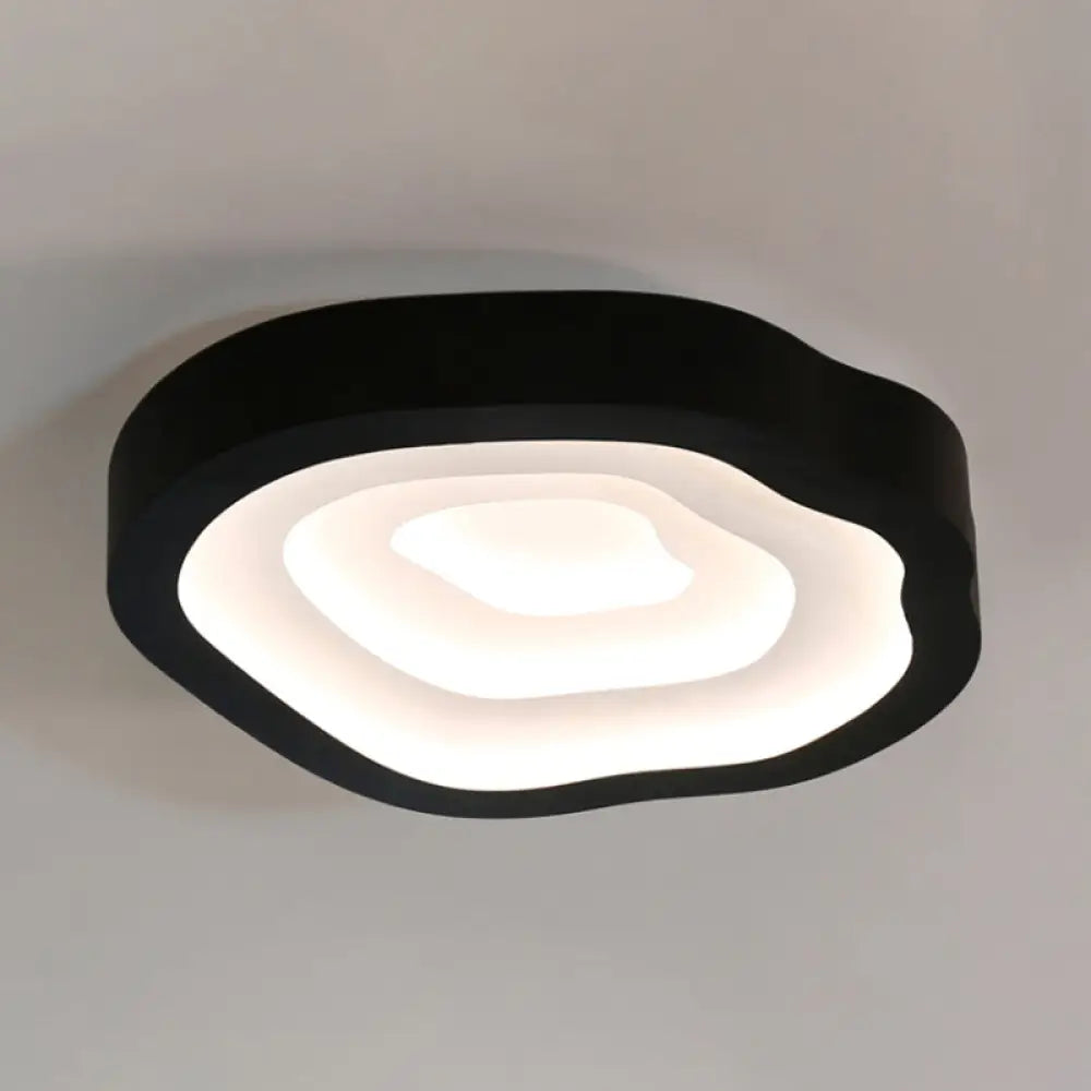 DecorBites™ DecorBites™ Contemporary Cloud LED Flushmount Ceiling Light Fixture in Black/Yellow/Blue - Warm/White Light Options