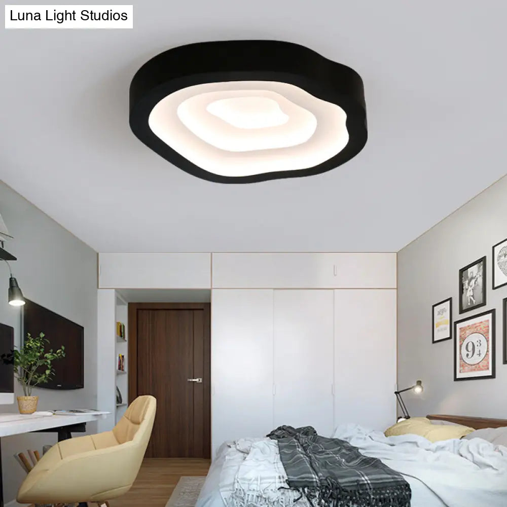 DecorBites™ DecorBites™ Contemporary Cloud LED Flushmount Ceiling Light Fixture in Black/Yellow/Blue - Warm/White Light Options