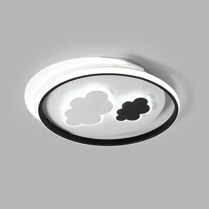 DecorBites™ DecorBites™ Contemporary Cloud-Shaped Flush Mount Ceiling Light for Kids Room in Black-White