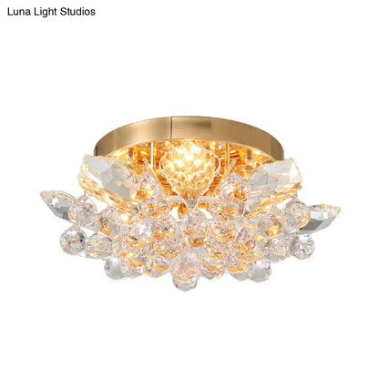 DecorBites™ DecorBites™ Contemporary Crystal Ball Ceiling Light with LED, Gold/Silver Semi Flush Mount