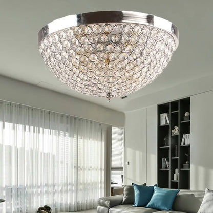 Lámpara de techo DecorBites™ contemporánea con forma de bola de cristal - 2 luces, montaje empotrado cromado