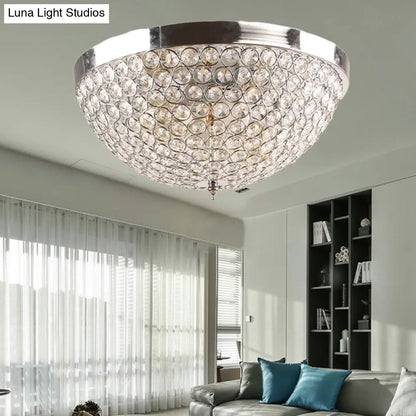 Lámpara de techo DecorBites™ contemporánea con forma de bola de cristal - 2 luces, montaje empotrado cromado