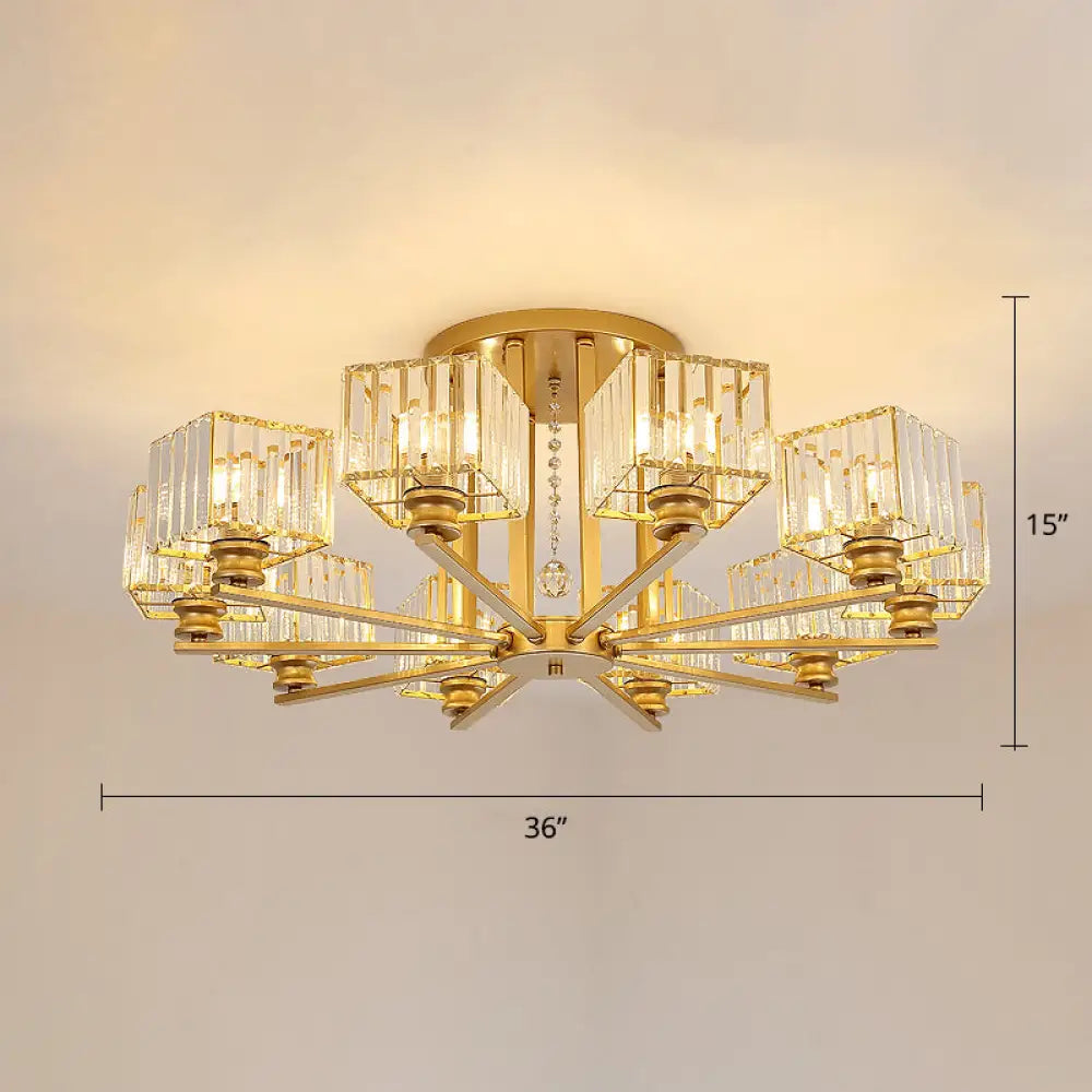DecorBites™ DecorBites™ Contemporary Crystal Ceiling Lamp with Prismatic K9 Crystals