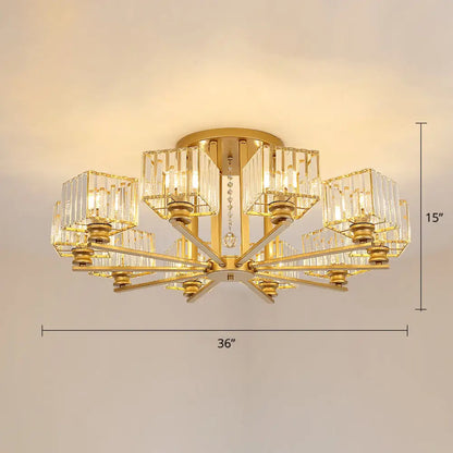 DecorBites™ DecorBites™ Contemporary Crystal Ceiling Lamp with Prismatic K9 Crystals