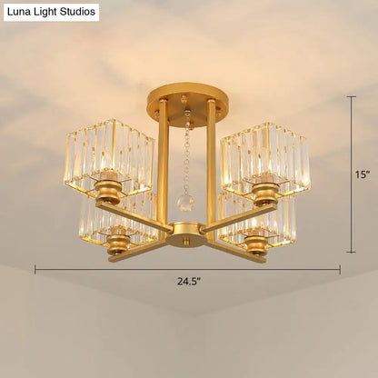 DecorBites™ DecorBites™ Contemporary Crystal Ceiling Lamp with Prismatic K9 Crystals