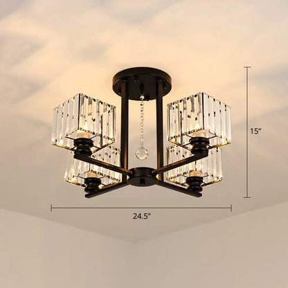DecorBites™ DecorBites™ Contemporary Crystal Ceiling Lamp with Prismatic K9 Crystals