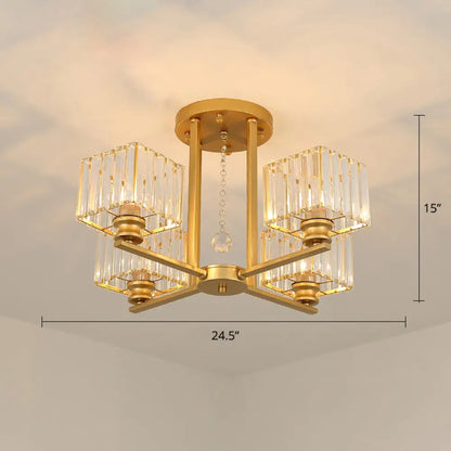 DecorBites™ DecorBites™ Contemporary Crystal Ceiling Lamp with Prismatic K9 Crystals