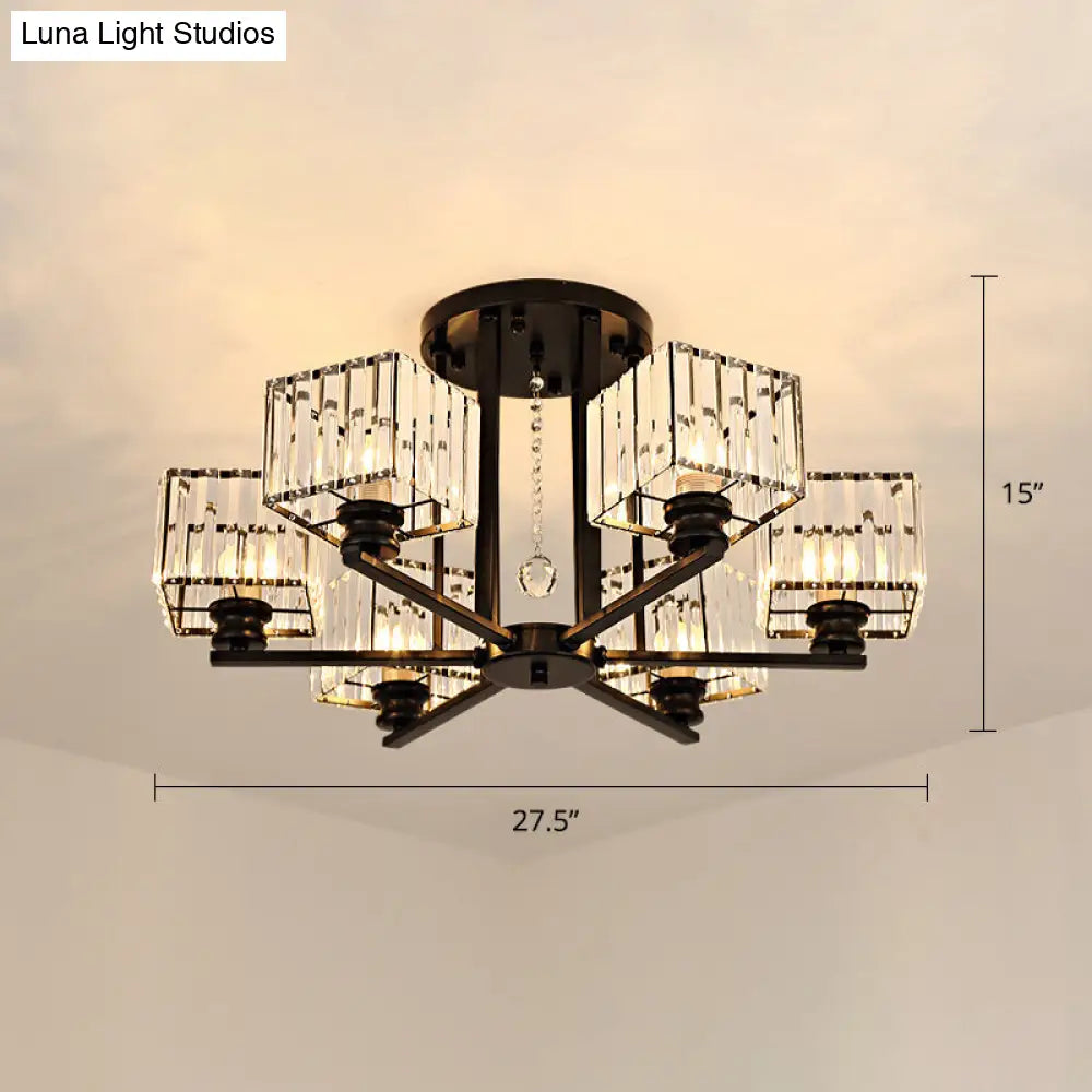 DecorBites™ DecorBites™ Contemporary Crystal Ceiling Lamp with Prismatic K9 Crystals