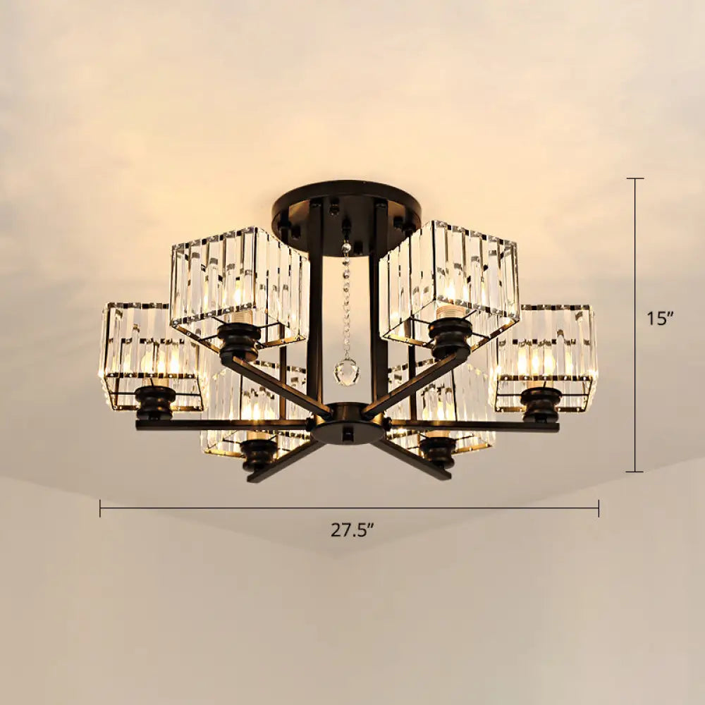 DecorBites™ DecorBites™ Contemporary Crystal Ceiling Lamp with Prismatic K9 Crystals