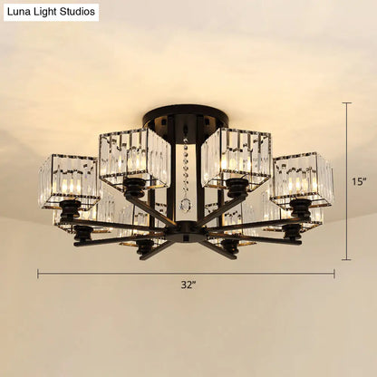 DecorBites™ DecorBites™ Contemporary Crystal Ceiling Lamp with Prismatic K9 Crystals