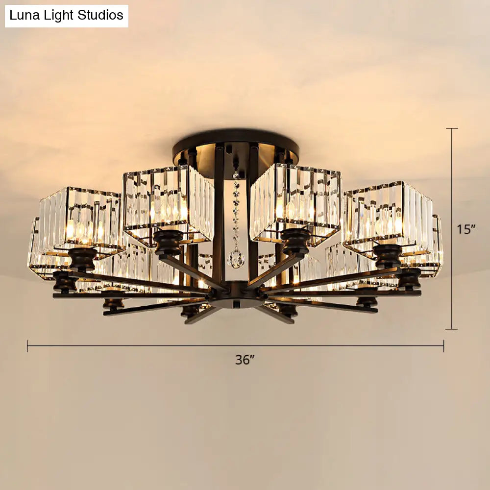 DecorBites™ DecorBites™ Contemporary Crystal Ceiling Lamp with Prismatic K9 Crystals