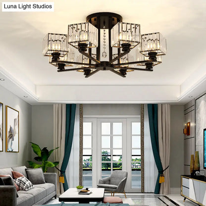 DecorBites™ DecorBites™ Contemporary Crystal Ceiling Lamp with Prismatic K9 Crystals