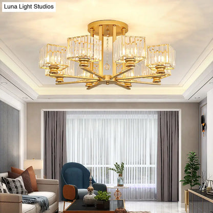 DecorBites™ DecorBites™ Contemporary Crystal Ceiling Lamp with Prismatic K9 Crystals