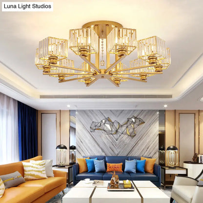 DecorBites™ DecorBites™ Contemporary Crystal Ceiling Lamp with Prismatic K9 Crystals