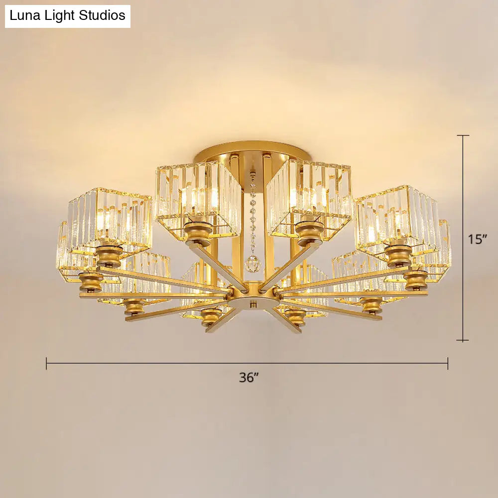 DecorBites™ DecorBites™ Contemporary Crystal Ceiling Lamp with Prismatic K9 Crystals