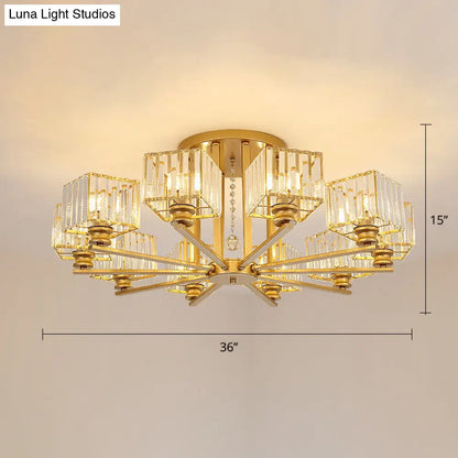 DecorBites™ DecorBites™ Contemporary Crystal Ceiling Lamp with Prismatic K9 Crystals