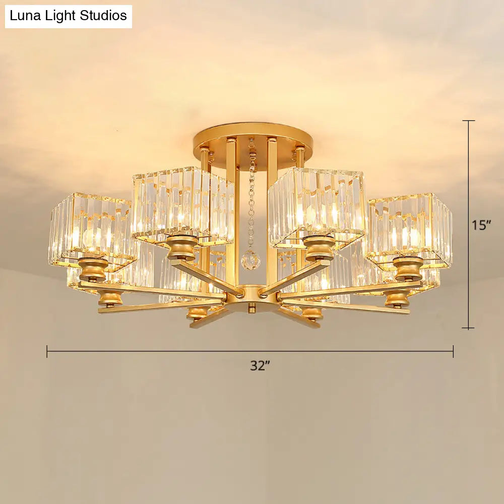 DecorBites™ DecorBites™ Contemporary Crystal Ceiling Lamp with Prismatic K9 Crystals