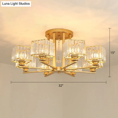 DecorBites™ DecorBites™ Contemporary Crystal Ceiling Lamp with Prismatic K9 Crystals